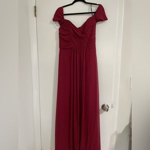 Off the Shoulder Red Formal Dress